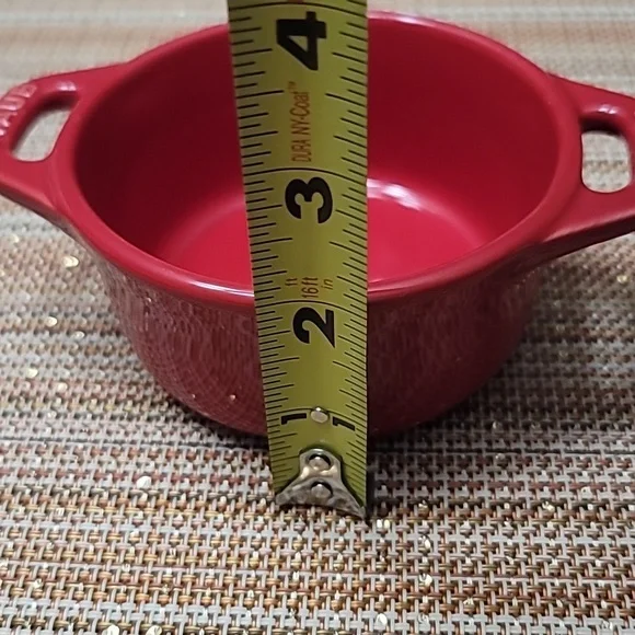 STAUB Ceramic Red 10cm Mini Round Cocotte, NWOT - Picture 8 of 8